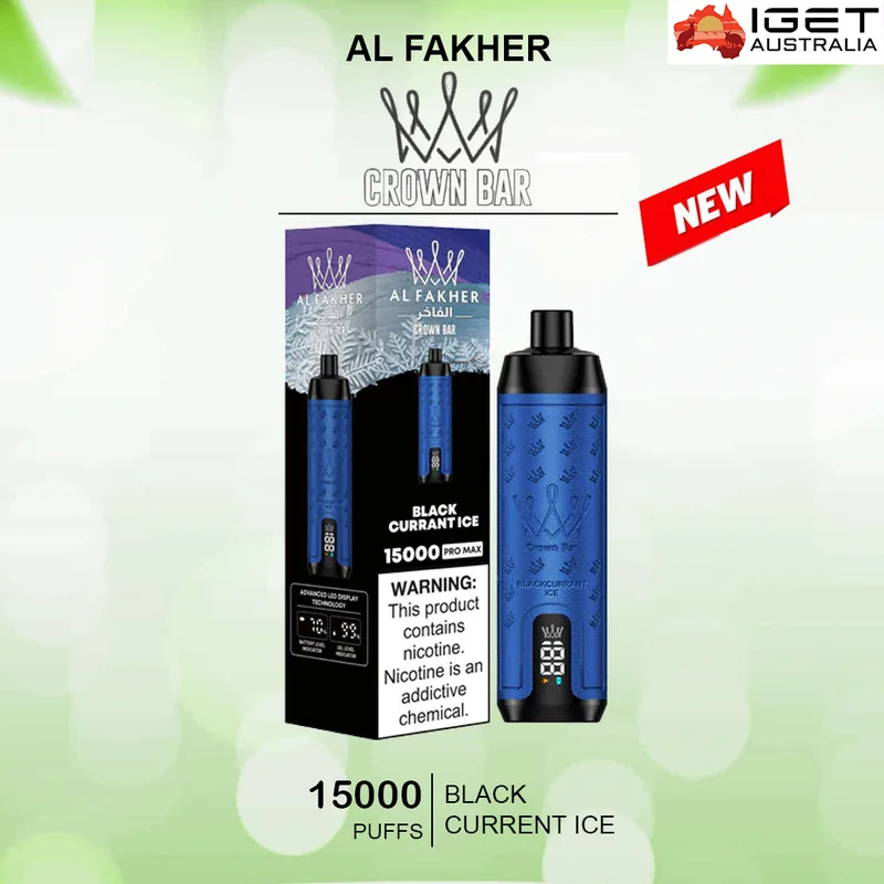Alfakher Crown Bar – Black Current Ice – 15000 Puffs