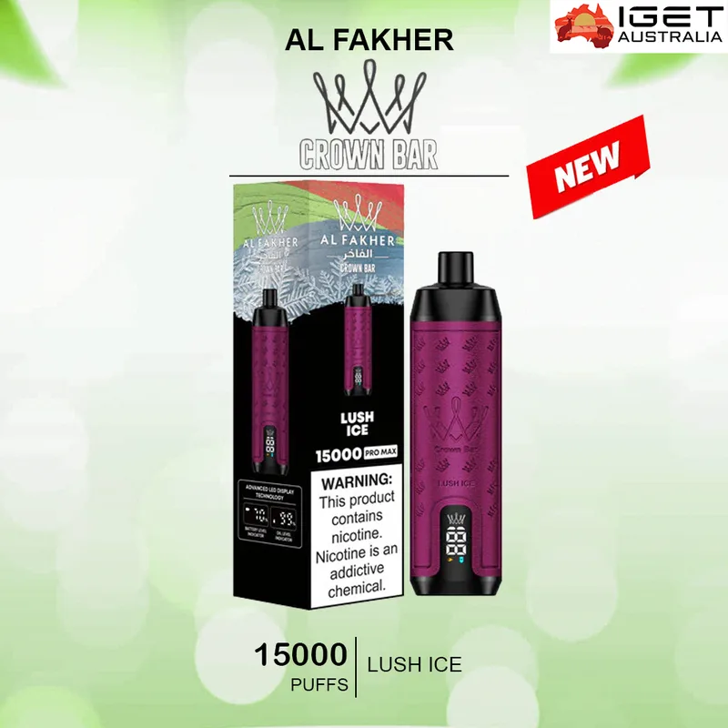 Alfakher Crown Bar – Lush Ice- 15000 Puffs