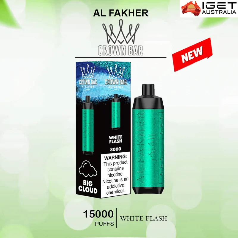 Alfakher Crown Bar – White Flash – 15000 Puffs