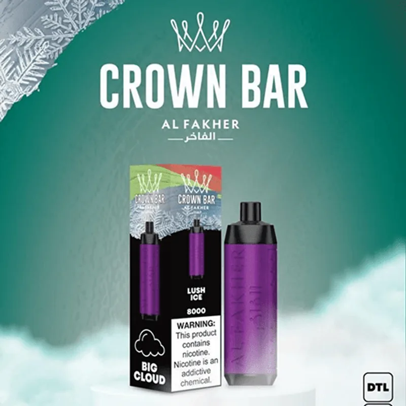 Alfakher Crown Bar Lush Ice – 8000 Puffs