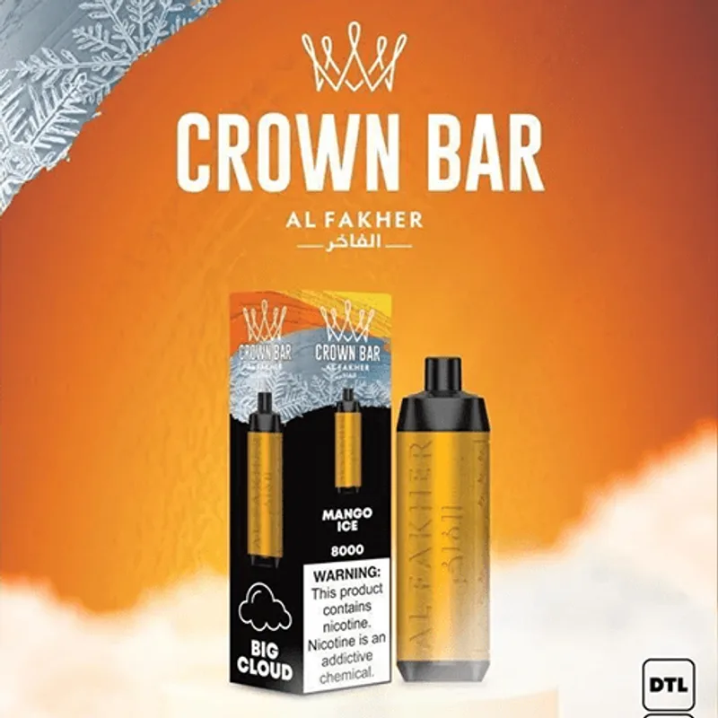 Alfakher Crown Bar Mango Freeze – 8000 Puffs