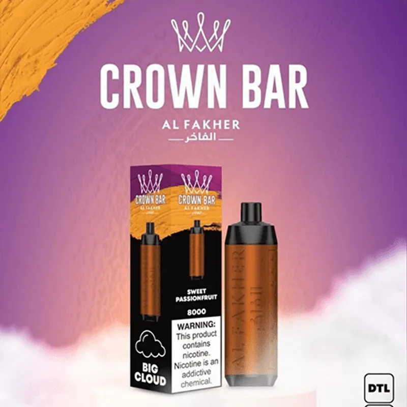 Alfakher Crown Bar Sweet Passionfruit – 8000 Puffs