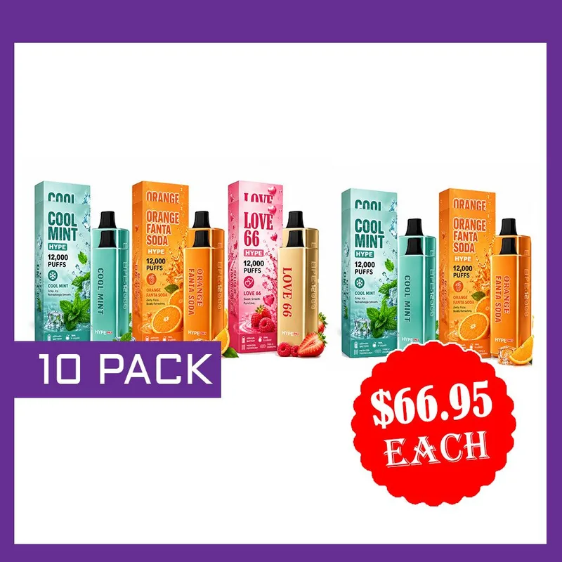 Double Happiness Hype 12000 Puffs – 10 Pack