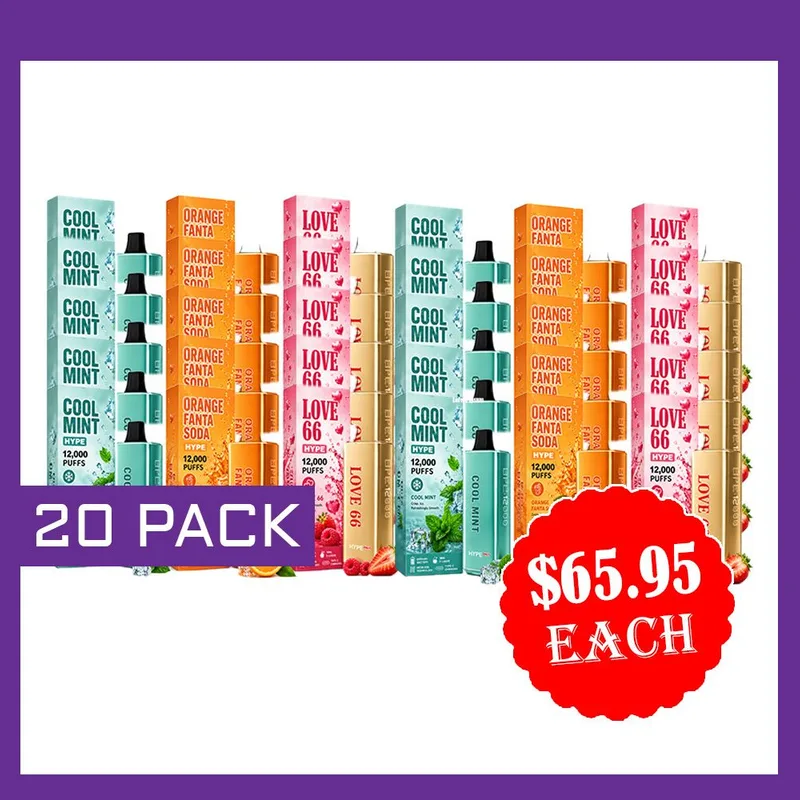 Double Happiness Hype 12000 Puffs – 20 Pack
