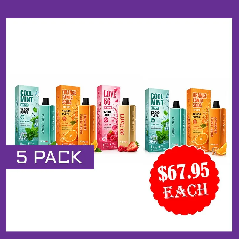 Double Happiness Hype 12000 Puffs – 5 Pack