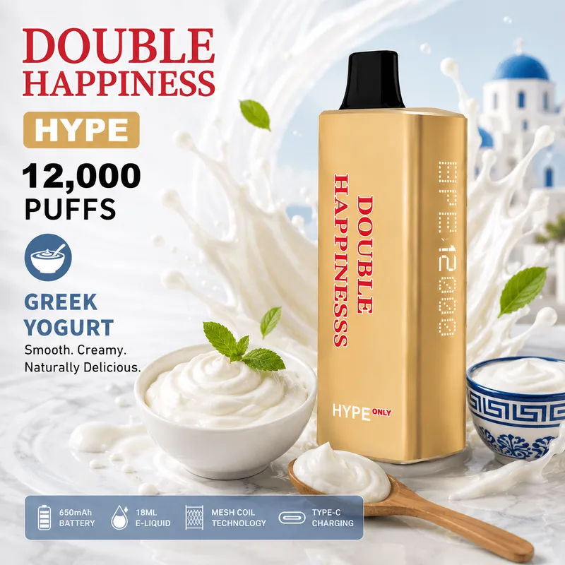 Double Happiness Hype Greek Yogurt – 12000 Puffs