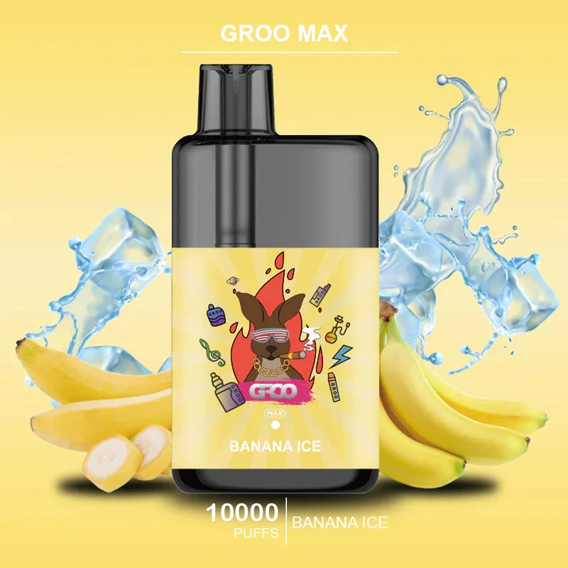 Groo Max – Banana Ice- 10000 Puffs
