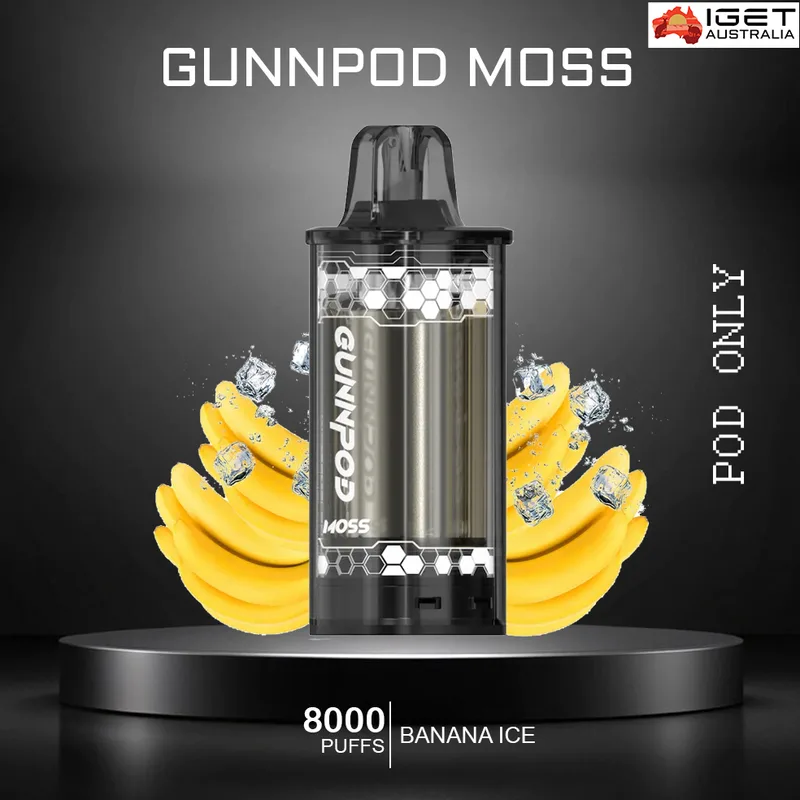 Gunnpod Moss – Banana Ice – 8000 Puffs – Pod Only