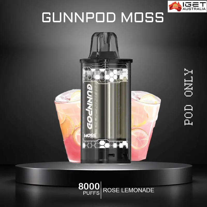 Gunnpod Moss – Rose Lemondade – 8000 Puffs – Pod Only