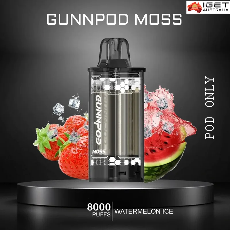 Gunnpod Moss – Watermelon Ice – 8000 Puffs – Pod Only
