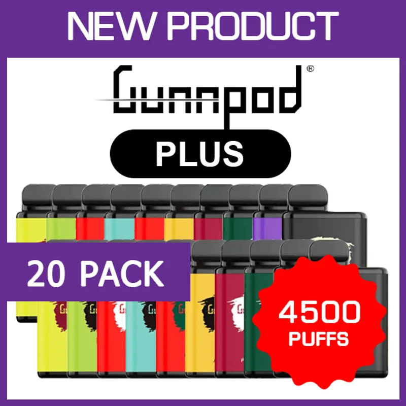 Gunnpod Plus – 4500 Puffs – 20 Pack