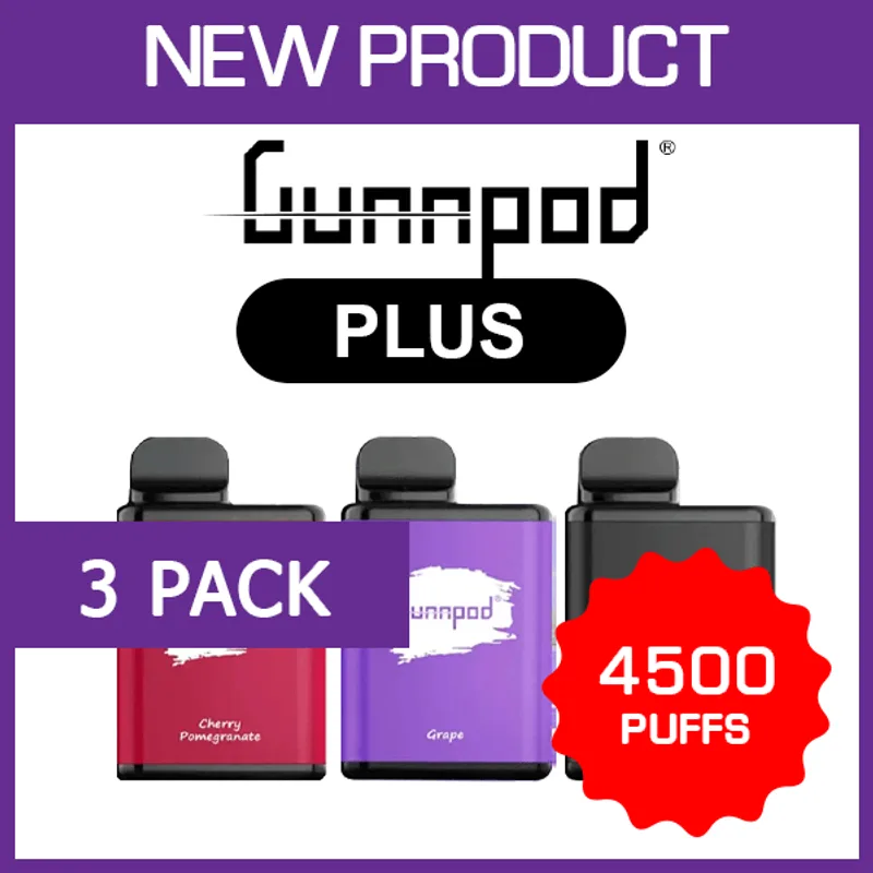 Gunnpod Plus – 4500 Puffs – 3 Pack