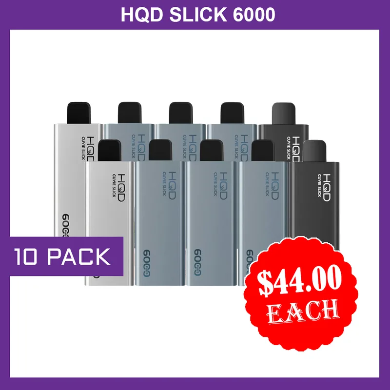 HQD Slick – 10 Pack- 6000 Puffs