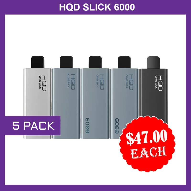 HQD Slick – 5 Pack- 6000 Puffs