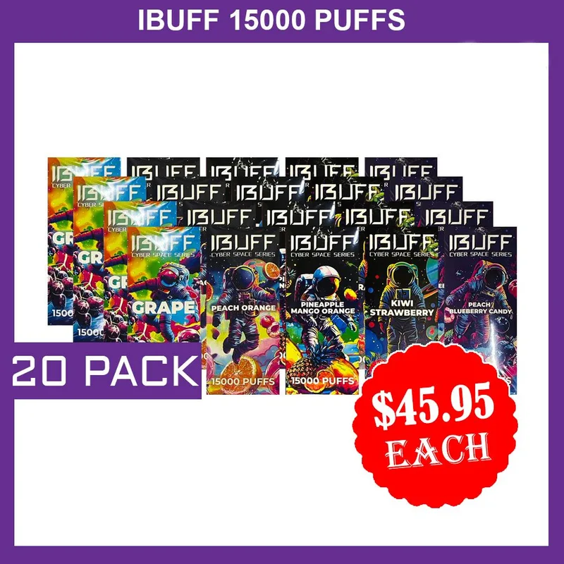 Ibuff Shisha 15000 Puffs – 20 Pack