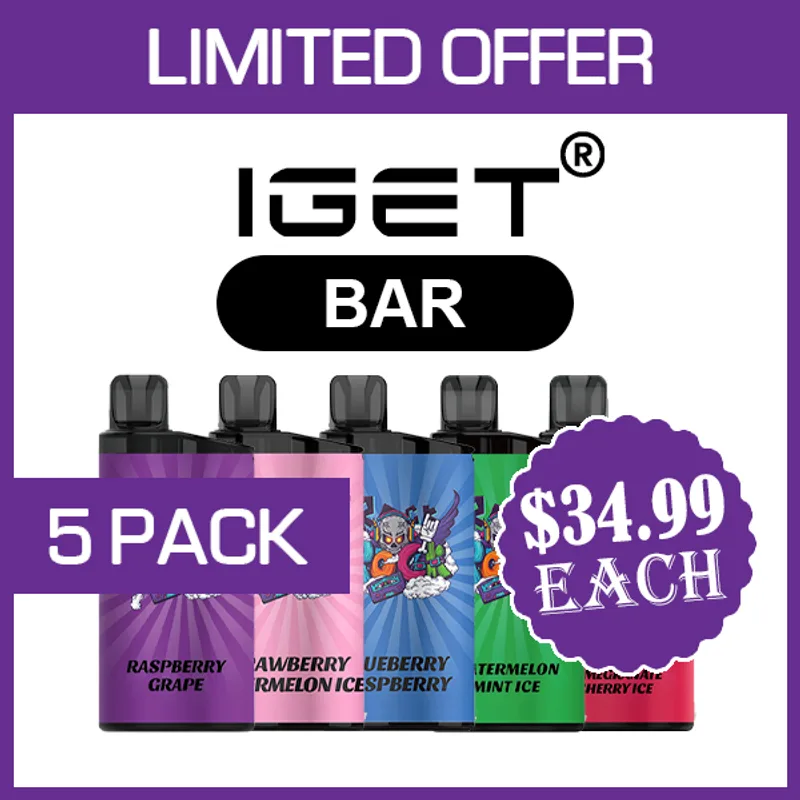 IGET Bar – 3500 Puffs – 5 Pack