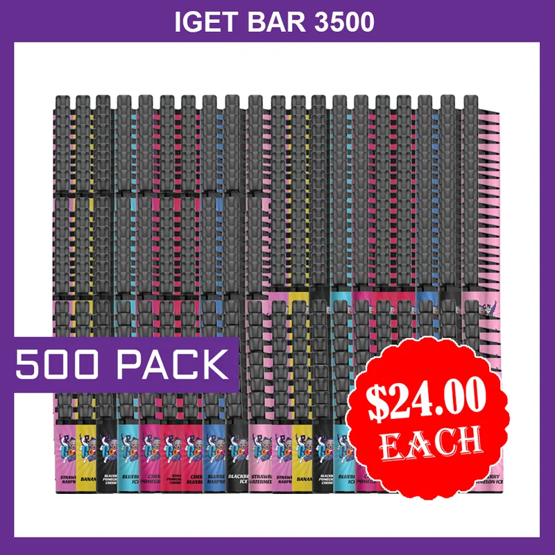 IGET Bar – 3500 Puffs – 500 Pack