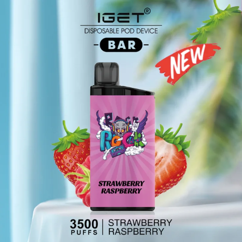IGET Bar Strawberry Raspberry – 3500 Puffs