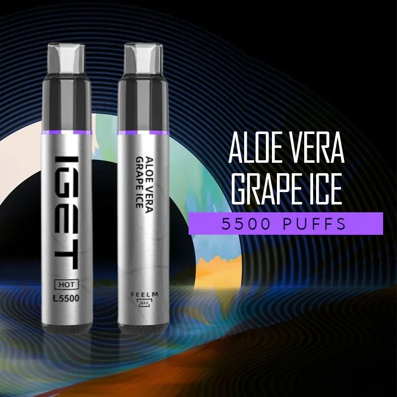 IGET Hot Aloe Vera Grape Ice – 5500 Puffs