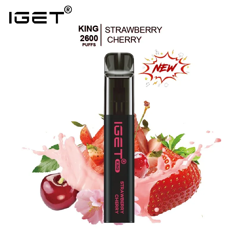 IGET King Strawberry Cherry – 2600 Puffs