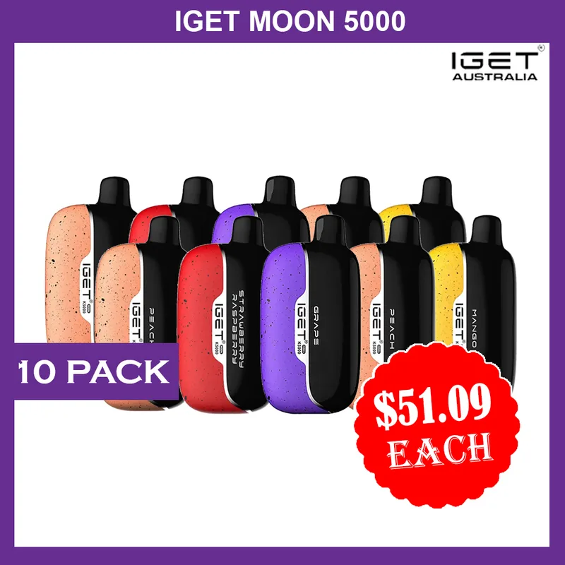 IGET Moon 5000 Puffs – 10 Pack