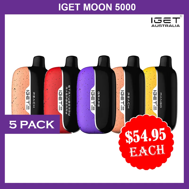 IGET Moon 5000 Puffs – 5 Pack