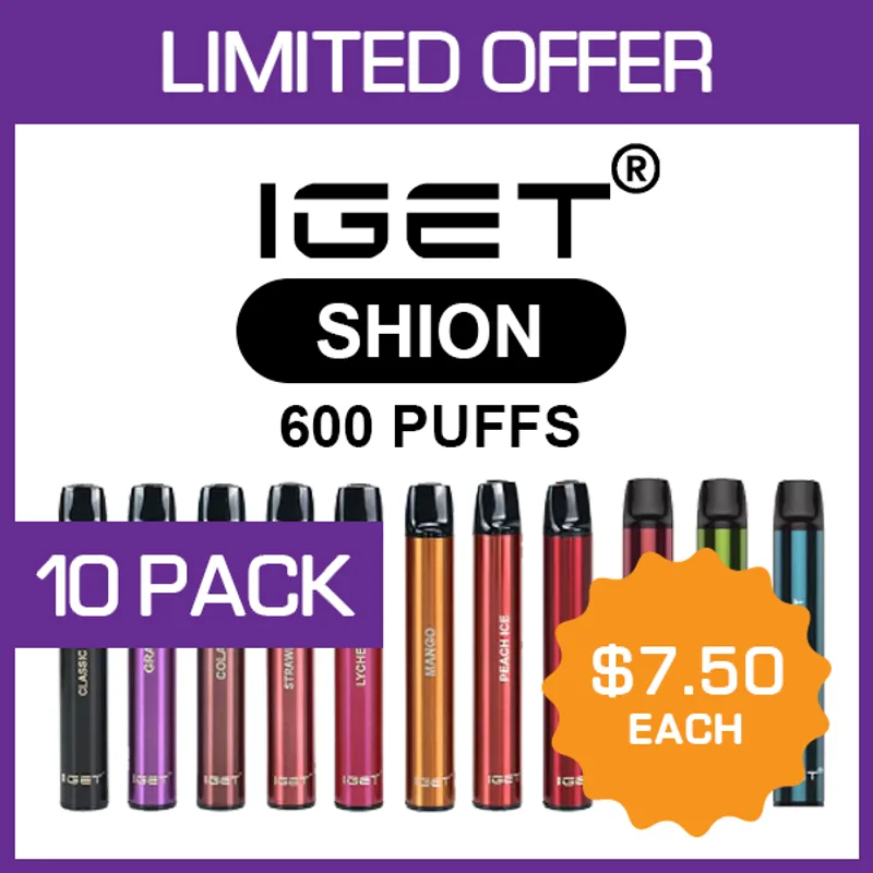 IGET Shion – 600 Puffs – 10 Pack