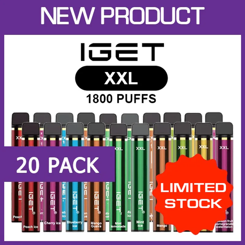 IGET XXL – 1800 Puffs – 20 Pack