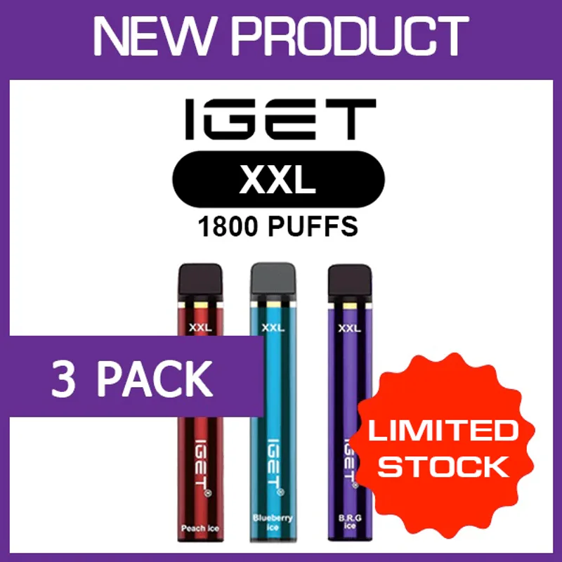 IGET XXL – 1800 Puffs – 3 Pack