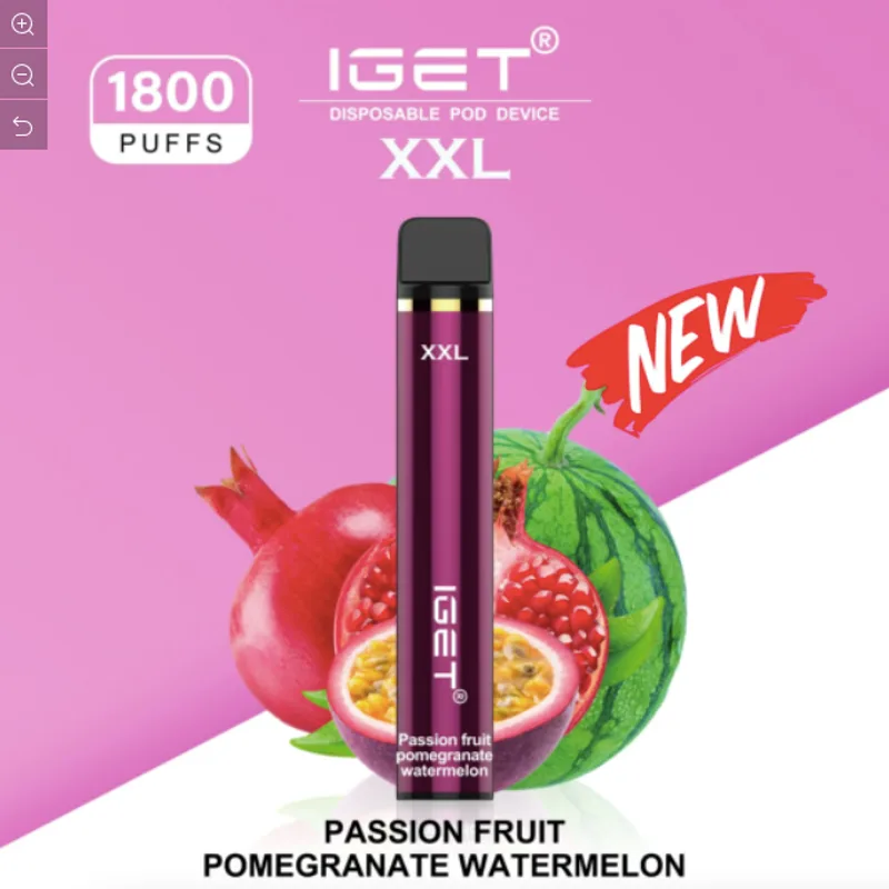 IGET XXL Passionfruit Pomegranate Watermelon – 1800 Puffs