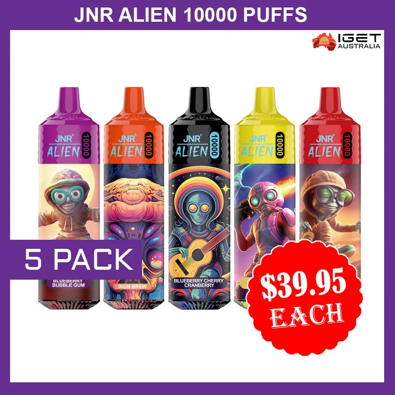 JNR Alien 10000 Puffs – 5 Pack
