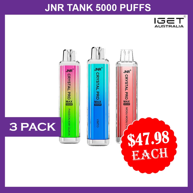 JNR Crystal Pro Max – 5000 Puffs – 3 Pack