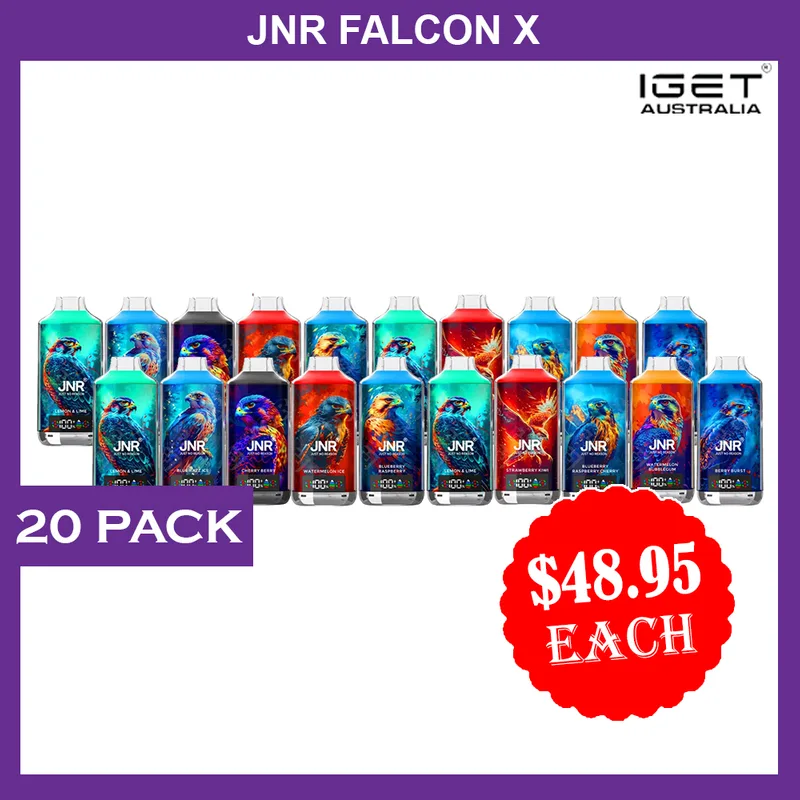 JNR Falcon X – 18000 Puffs – 20 Pack