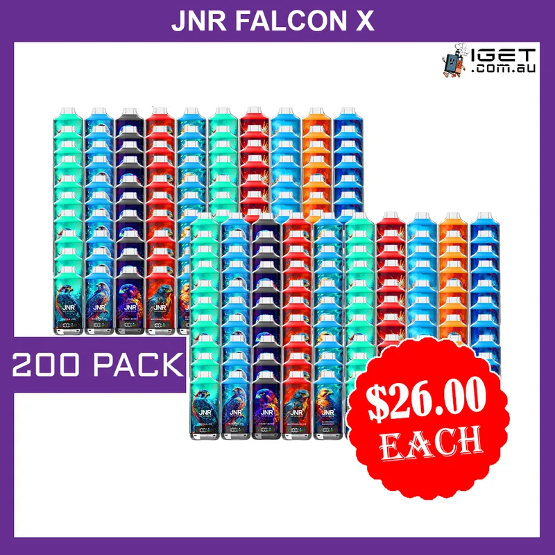 JNR Falcon X – 18000 Puffs – 200 Pack