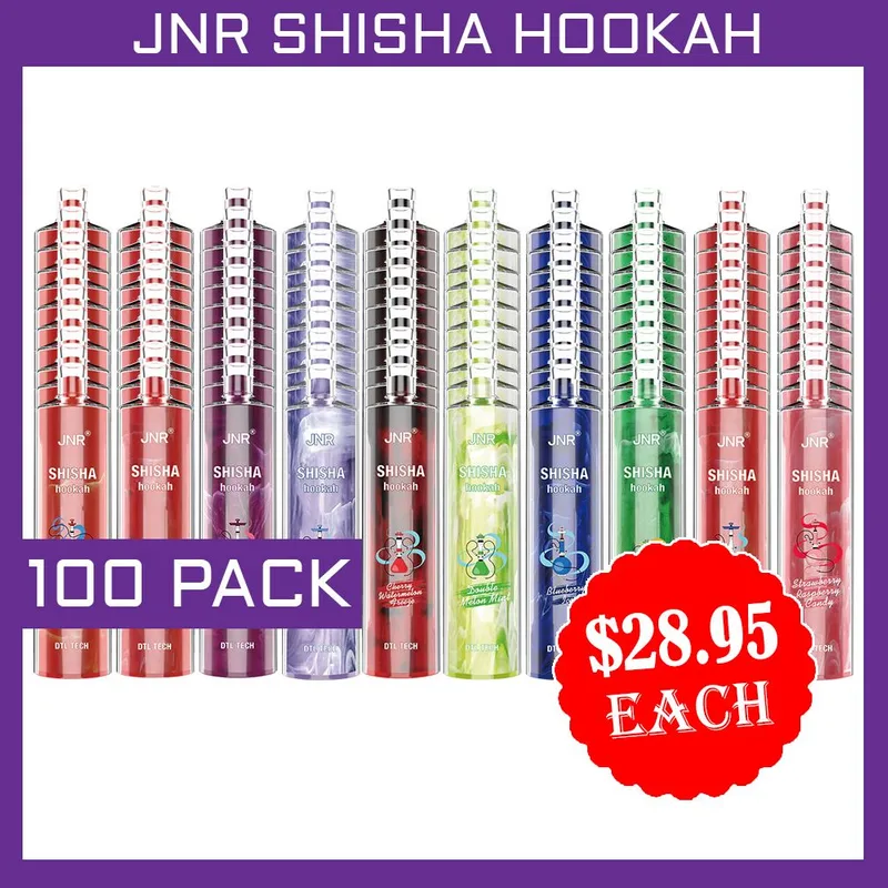 JNR Shisha Hookah 12000 Puffs – 100 Pack