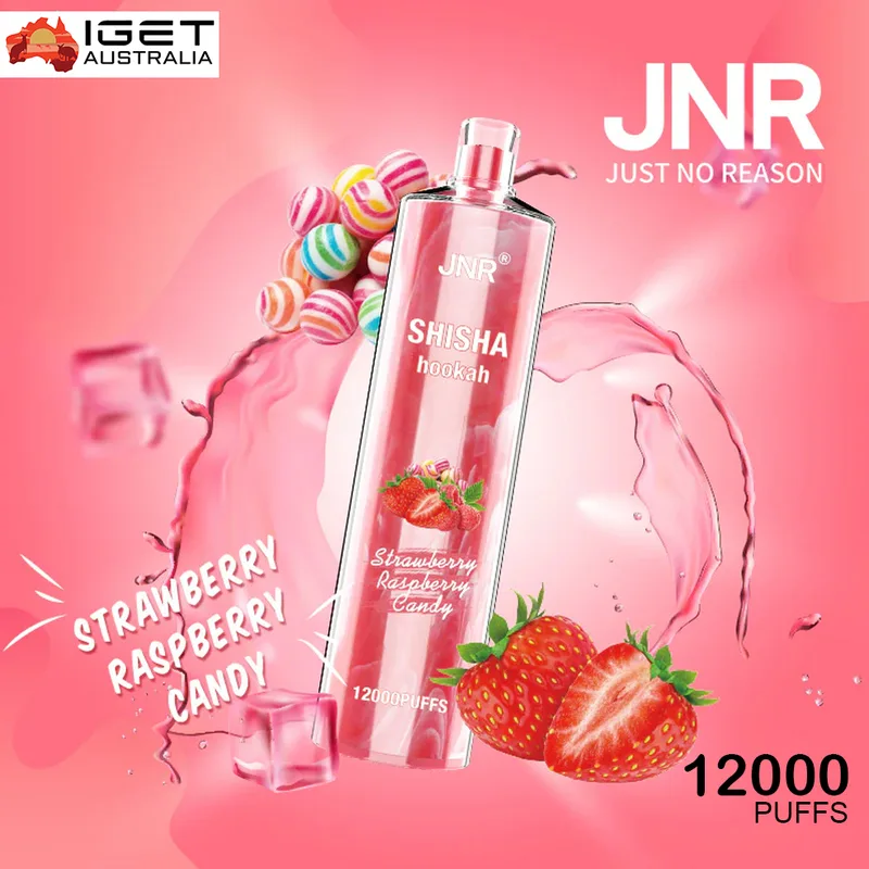 JNR Shisha Hookah Strawberry Raspberry Candy – 12000 Puffs