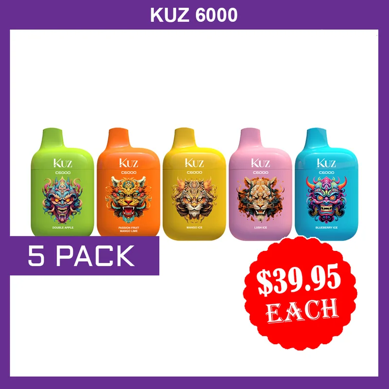 Kuz – 6000 Puffs – 5 Pack