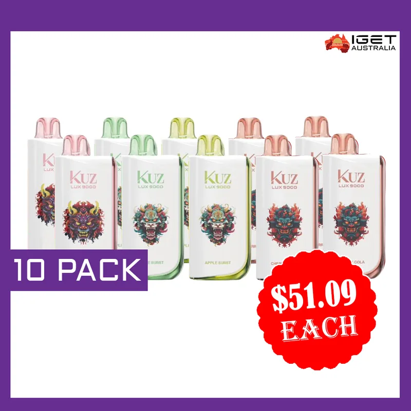 Kuz Lux 9000 Puffs – 10 Pack