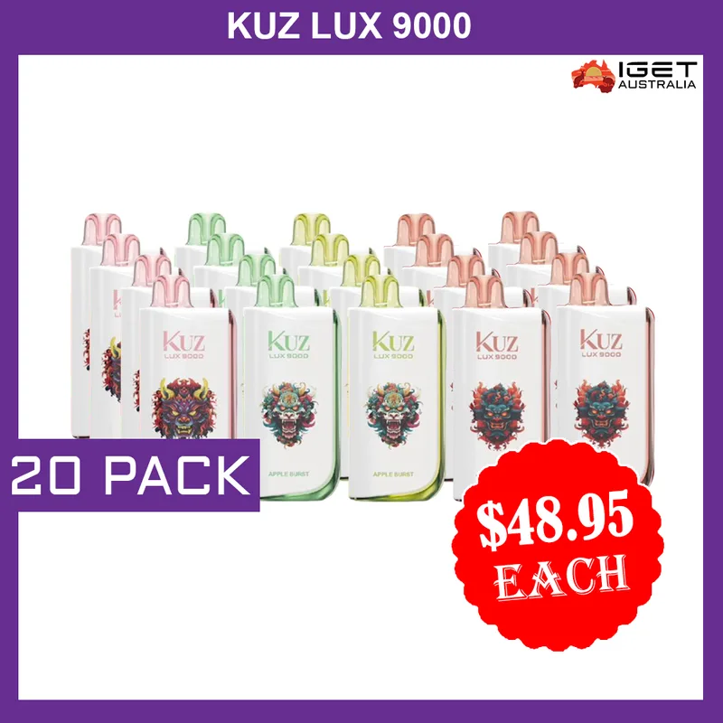 Kuz Lux 9000 Puffs – 20 Pack