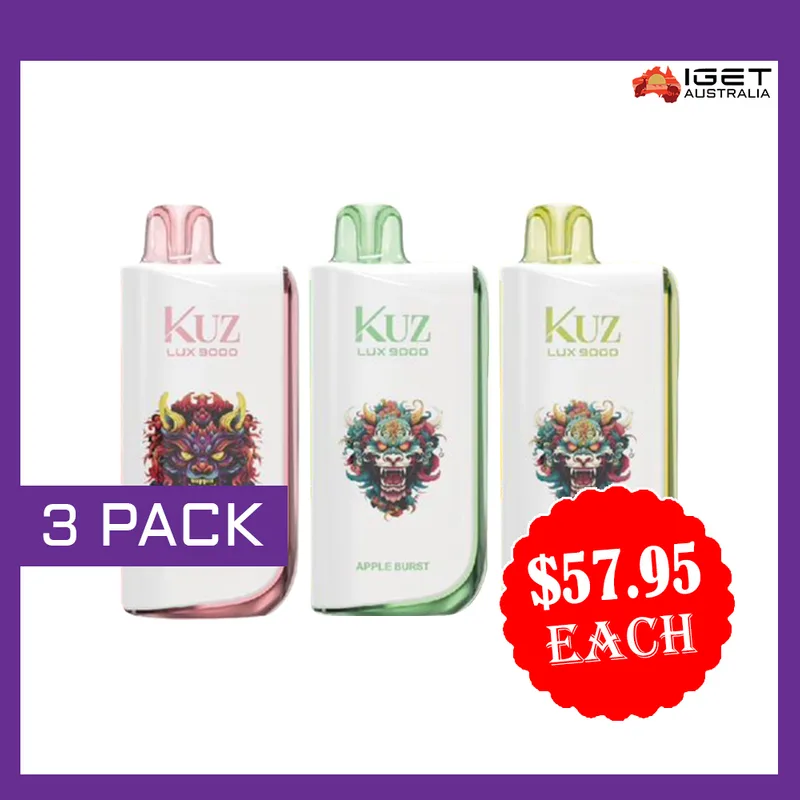 Kuz Lux 9000 Puffs – 3 Pack