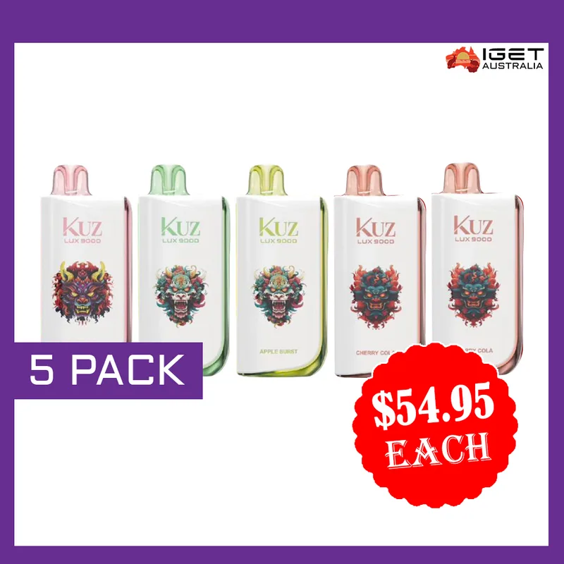 Kuz Lux 9000 Puffs – 5 Pack