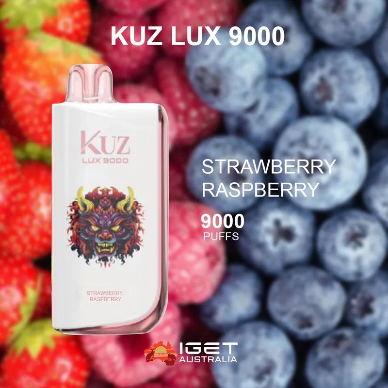 Kuz Lux Strawberry Raspberry – 9000 Puffs
