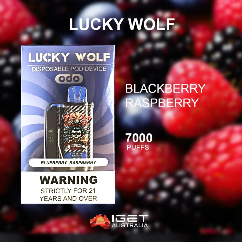 Lucky Wolf Blueberry Raspberry – 7000 Puffs