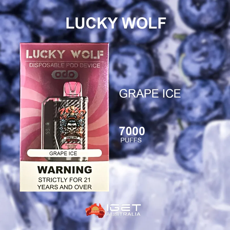 Lucky Wolf Grape Ice – 7000 Puffs