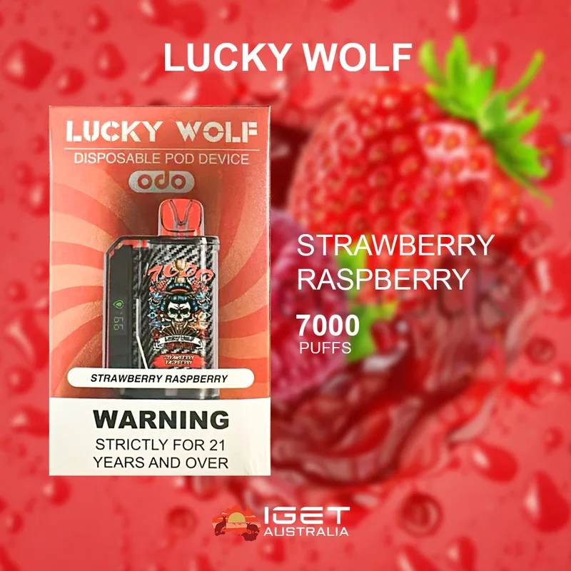 Lucky Wolf Strawberry Raspberry – 7000 Puffs