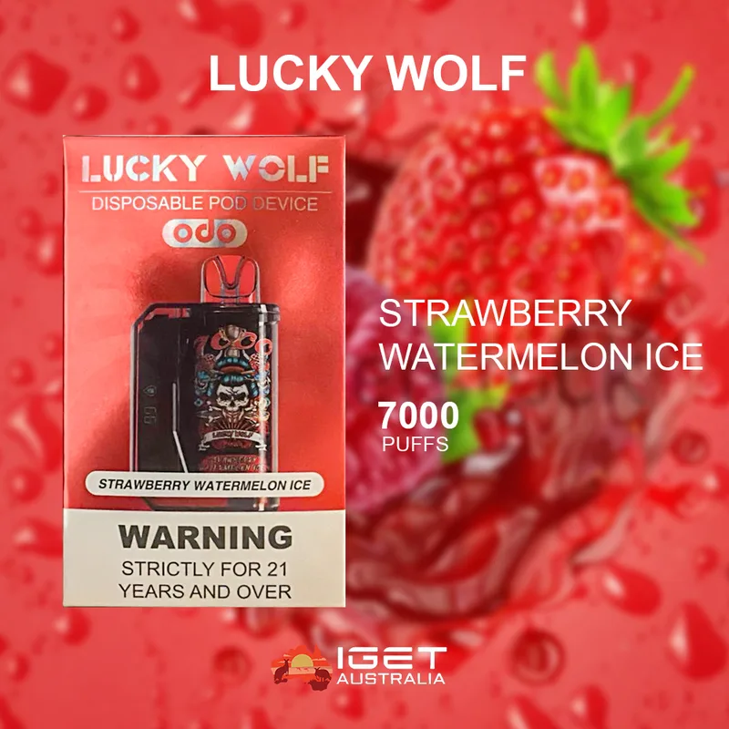 Lucky Wolf Strawberry Watermelon Ice – 7000 Puffs