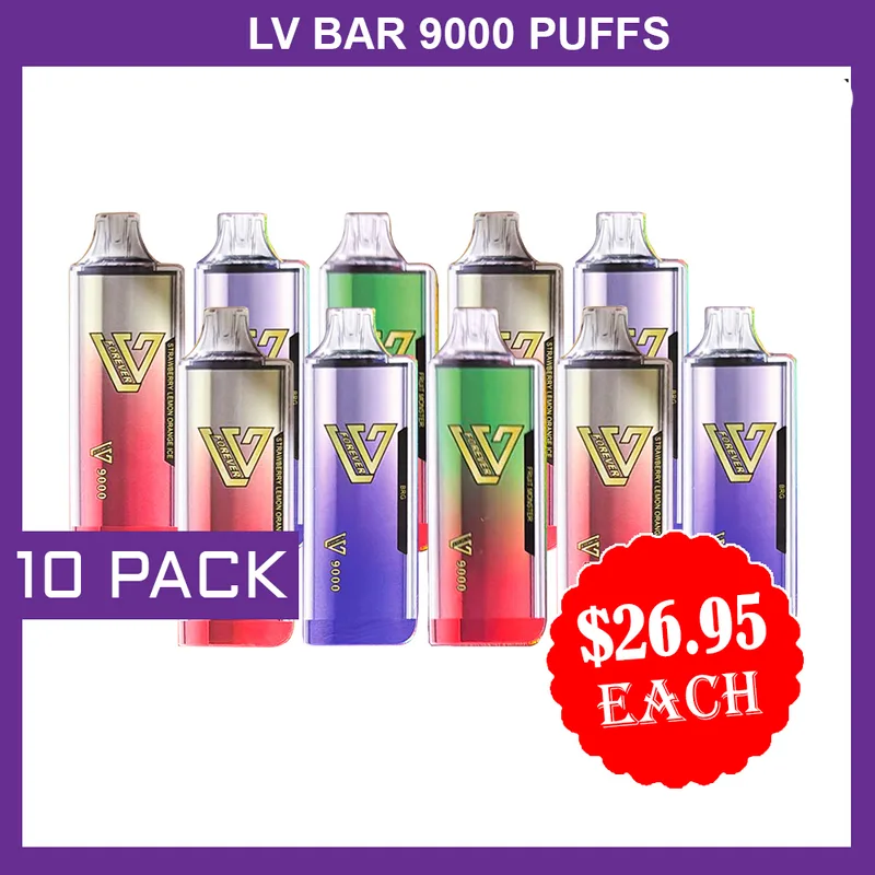 LV Bar – 9000 Puffs – 10 Pack