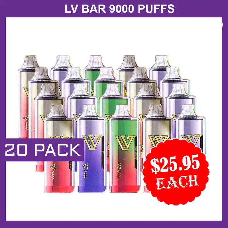 LV Bar – 9000 Puffs – 20 Pack