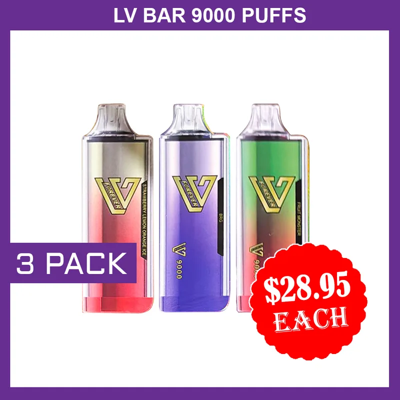 LV Bar – 9000 Puffs – 3 Pack