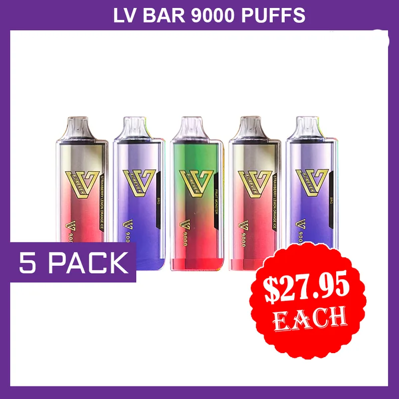 LV Bar – 9000 Puffs – 5 Pack
